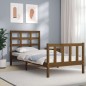 vidaXL Massivholzbett mit Kopfteil Honigbraun 90x200 cm