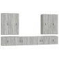 vidaXL 8-tlg. TV-Schrank-Set Grau Sonoma Holzwerkstoff vidaXL 8-tlg. TV-Schrank-Set Grau Sonoma Holzwerkstoff