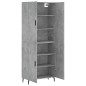 Highboard Betongrau 69,5x34x180 cm Holzwerkstoff Highboard Betongrau 69,5x34x180 cm Holzwerkstoff