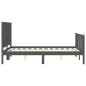 vidaXL Massivholzbett mit Kopfteil Grau 140x190 cm vidaXL Massivholzbett mit Kopfteil Grau 140x190 cm