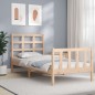 vidaXL Bettgestell mit Kopfteil 90x190 cm Massivholz vidaXL Bettgestell mit Kopfteil 90x190 cm Massivholz