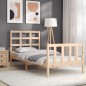 vidaXL Bettgestell mit Kopfteil 90x190 cm Massivholz vidaXL Bettgestell mit Kopfteil 90x190 cm Massivholz