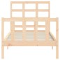 vidaXL Bettgestell mit Kopfteil 90x190 cm Massivholz vidaXL Bettgestell mit Kopfteil 90x190 cm Massivholz
