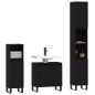 vidaXL 3-tlg. Badmöbel-Set Schwarz Holzwerkstoff vidaXL 3-tlg. Badmöbel-Set Schwarz Holzwerkstoff