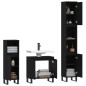 vidaXL 3-tlg. Badmöbel-Set Schwarz Holzwerkstoff vidaXL 3-tlg. Badmöbel-Set Schwarz Holzwerkstoff