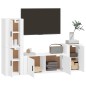 vidaXL 4-tlg. TV-Schrank-Set Weiß Holzwerkstoff vidaXL 4-tlg. TV-Schrank-Set Weiß Holzwerkstoff
