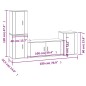 vidaXL 4-tlg. TV-Schrank-Set Weiß Holzwerkstoff vidaXL 4-tlg. TV-Schrank-Set Weiß Holzwerkstoff
