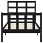 vidaXL Bettgestell mit Kopfteil Schwarz 90x190 cm Massivholz vidaXL Bettgestell mit Kopfteil Schwarz 90x190 cm Massivholz
