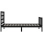 vidaXL Bettgestell mit Kopfteil Schwarz 90x190 cm Massivholz vidaXL Bettgestell mit Kopfteil Schwarz 90x190 cm Massivholz