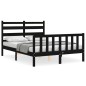 vidaXL Massivholzbett mit Kopfteil Schwarz 140x190 cm vidaXL Massivholzbett mit Kopfteil Schwarz 140x190 cm