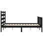 vidaXL Massivholzbett mit Kopfteil Schwarz 140x190 cm vidaXL Massivholzbett mit Kopfteil Schwarz 140x190 cm