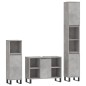 vidaXL 3-tlg. Badmöbel-Set Betongrau Holzwerkstoff vidaXL 3-tlg. Badmöbel-Set Betongrau Holzwerkstoff