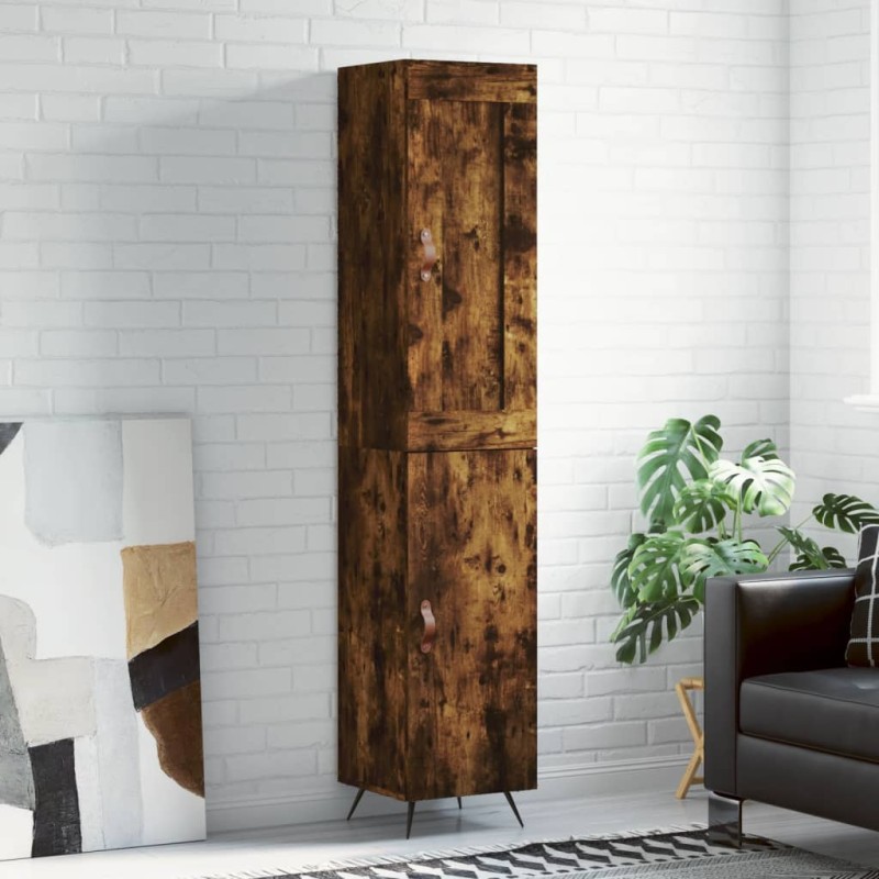 vidaXL Highboard Räuchereiche 34,5x34x180 cm Holzwerkstoff vidaXL Highboard Räuchereiche 34,5x34x180 cm Holzwerkstoff