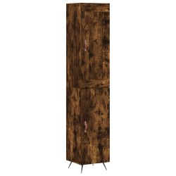 vidaXL Highboard Räuchereiche 34,5x34x180 cm Holzwerkstoff