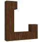 vidaXL 5-tlg. TV-Schrank-Set Braun Eichen-Optik Holzwerkstoff vidaXL 5-tlg. TV-Schrank-Set Braun Eichen-Optik Holzwerkstoff