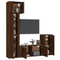 vidaXL 5-tlg. TV-Schrank-Set Braun Eichen-Optik Holzwerkstoff vidaXL 5-tlg. TV-Schrank-Set Braun Eichen-Optik Holzwerkstoff