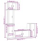 vidaXL 5-tlg. TV-Schrank-Set Braun Eichen-Optik Holzwerkstoff vidaXL 5-tlg. TV-Schrank-Set Braun Eichen-Optik Holzwerkstoff