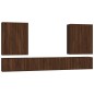vidaXL 7-tlg. TV-Schrank-Set Braun Eichen-Optik Holzwerkstoff vidaXL 7-tlg. TV-Schrank-Set Braun Eichen-Optik Holzwerkstoff