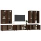 vidaXL 7-tlg. TV-Schrank-Set Braun Eichen-Optik Holzwerkstoff vidaXL 7-tlg. TV-Schrank-Set Braun Eichen-Optik Holzwerkstoff