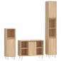 vidaXL 3-tlg. Badmöbel-Set Sonoma-Eiche Holzwerkstoff vidaXL 3-tlg. Badmöbel-Set Sonoma-Eiche Holzwerkstoff
