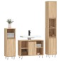 vidaXL 3-tlg. Badmöbel-Set Sonoma-Eiche Holzwerkstoff vidaXL 3-tlg. Badmöbel-Set Sonoma-Eiche Holzwerkstoff