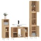 vidaXL 3-tlg. Badmöbel-Set Sonoma-Eiche Holzwerkstoff vidaXL 3-tlg. Badmöbel-Set Sonoma-Eiche Holzwerkstoff