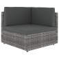 Modulares 2-Sitzer-Sofa Poly Rattan Grau Modulares 2-Sitzer-Sofa Poly Rattan Grau