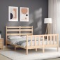 vidaXL Massivholzbett mit Kopfteil 120x200 cm vidaXL Massivholzbett mit Kopfteil 120x200 cm