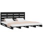 vidaXL Massivholzbett Schwarz 140x190 cm Kiefer vidaXL Massivholzbett Schwarz 140x190 cm Kiefer