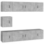 vidaXL 7-tlg. TV-Schrank-Set Betongrau Holzwerkstoff vidaXL 7-tlg. TV-Schrank-Set Betongrau Holzwerkstoff