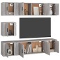 vidaXL 7-tlg. TV-Schrank-Set Betongrau Holzwerkstoff vidaXL 7-tlg. TV-Schrank-Set Betongrau Holzwerkstoff