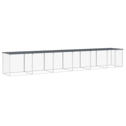 vidaXL Hühnerkäfig mit Dach Anthrazit 603x98x90 cm Verzinkter Stahl