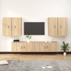 vidaXL 6-tlg. TV-Schrank-Set Sonoma-Eiche Holzwerkstoff