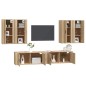 vidaXL 6-tlg. TV-Schrank-Set Sonoma-Eiche Holzwerkstoff vidaXL 6-tlg. TV-Schrank-Set Sonoma-Eiche Holzwerkstoff