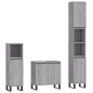 vidaXL 3-tlg. Badmöbel-Set Grau Sonoma Holzwerkstoff vidaXL 3-tlg. Badmöbel-Set Grau Sonoma Holzwerkstoff