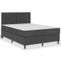 Boxspring-Bettgestell Grau Stoff 180x200 cm Boxspring-Bettgestell Grau Stoff 180x200 cm