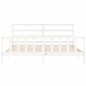 vidaXL Bettgestell mit Kopfteil Weiß 180x200 cm Massivholz vidaXL Bettgestell mit Kopfteil Weiß 180x200 cm Massivholz