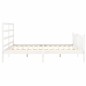 vidaXL Bettgestell mit Kopfteil Weiß 180x200 cm Massivholz vidaXL Bettgestell mit Kopfteil Weiß 180x200 cm Massivholz