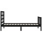 vidaXL Massivholzbett mit Kopfteil Schwarz 100x200 cm vidaXL Massivholzbett mit Kopfteil Schwarz 100x200 cm