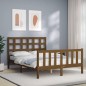 vidaXL Massivholzbett mit Kopfteil Honigbraun 140x200 cm vidaXL Massivholzbett mit Kopfteil Honigbraun 140x200 cm