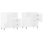 vidaXL Sideboards 2 Stk. Weiß Holzwerkstoff vidaXL Sideboards 2 Stk. Weiß Holzwerkstoff