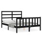 vidaXL Massivholzbett mit Kopfteil Schwarz 120x200 cm vidaXL Massivholzbett mit Kopfteil Schwarz 120x200 cm