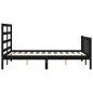 vidaXL Massivholzbett mit Kopfteil Schwarz 120x200 cm vidaXL Massivholzbett mit Kopfteil Schwarz 120x200 cm