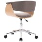 Esszimmerstuhl Drehbar Taupe Bugholz und Stoff Esszimmerstuhl Drehbar Taupe Bugholz und Stoff