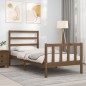 vidaXL Massivholzbett mit Kopfteil Honigbraun 90x200 cm vidaXL Massivholzbett mit Kopfteil Honigbraun 90x200 cm