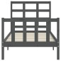 vidaXL Massivholzbett mit Kopfteil Grau 100x200 cm vidaXL Massivholzbett mit Kopfteil Grau 100x200 cm