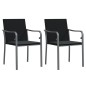 vidaXL 3-tlg. Garten-Essgruppe mit Kissen Poly Rattan und Stahl vidaXL 3-tlg. Garten-Essgruppe mit Kissen Poly Rattan und Stahl