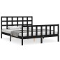 vidaXL Massivholzbett mit Kopfteil Schwarz 160x200 cm vidaXL Massivholzbett mit Kopfteil Schwarz 160x200 cm