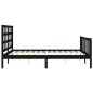 vidaXL Massivholzbett mit Kopfteil Schwarz 160x200 cm vidaXL Massivholzbett mit Kopfteil Schwarz 160x200 cm