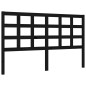 vidaXL Massivholzbett mit Kopfteil Schwarz 160x200 cm vidaXL Massivholzbett mit Kopfteil Schwarz 160x200 cm